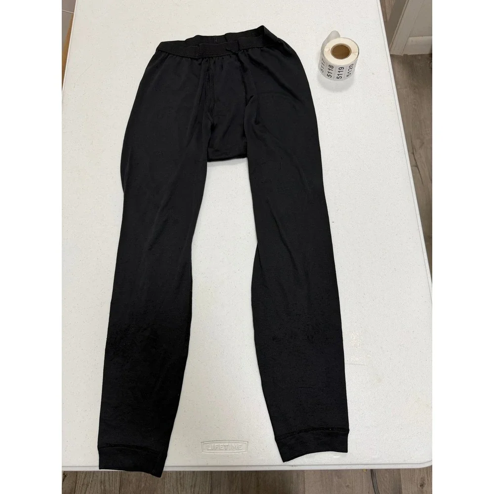 Mens Black Thermal Performance Leggings Base Layer Long Johns Size Small‎